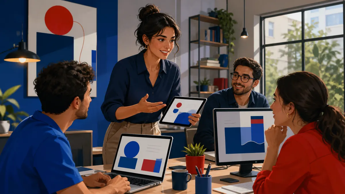 Equipo revisando un flujo de trabajo digital