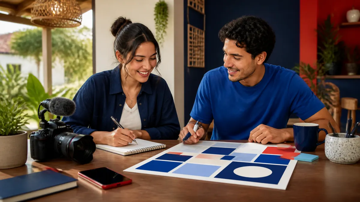 Equipo creando una campaña de comunicación comunitaria